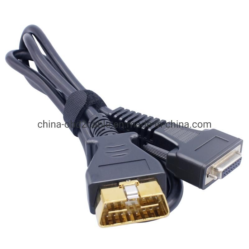 Excellent Quality Alloy Metal Obdii Female to Obdii Male Cable Metal OBD2 Cable for Auto Diagnostic Tool