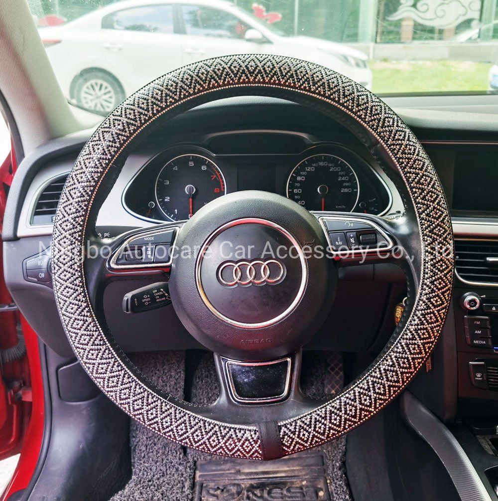 2021 Hot Fashion Diamond Steering Wheel Cover Auto Spare Part Car Accessory Diamond Car Steering Wheel Cover