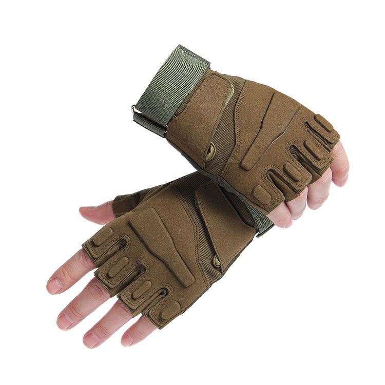 Good Price Anti-Stab Combat Protective Glove Training Green Half Finger Blackhawk Gloves