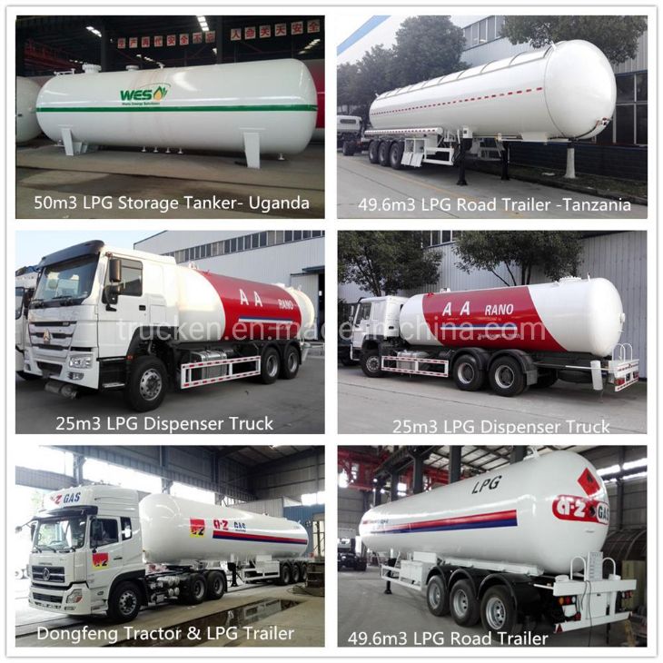 Large Volume Doulbe Axle 20ton 45000L Propane Gas Tank Trailer