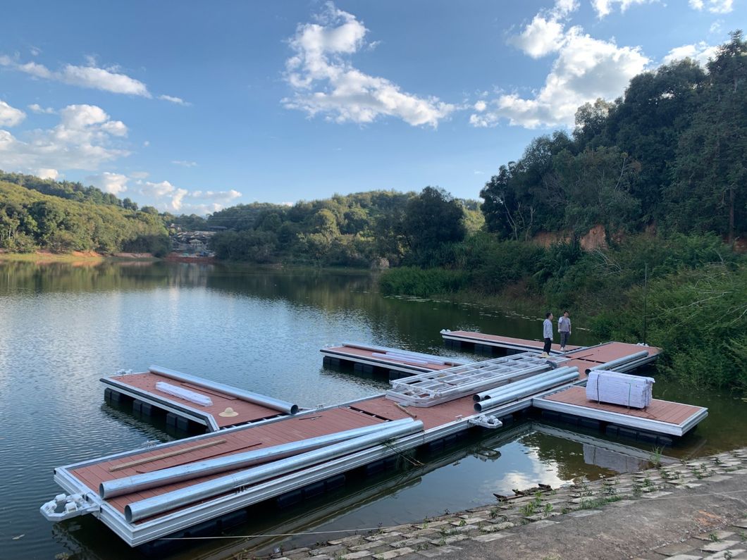 Aluminum Frame with Decking Floating Pontoon Dock for Jetty