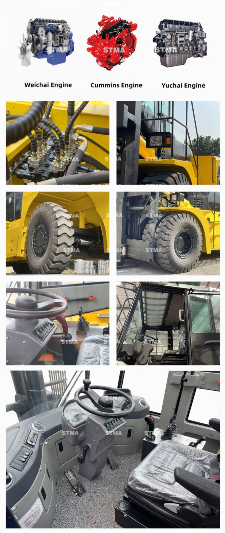 Stma Forklift Unloading Container 40t 40tonne Counterbalance Forklift Price