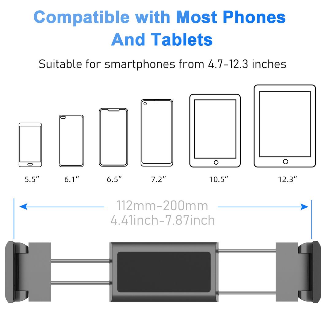 Rotatable Car Phone Holder 2022 Car Rear Seat Phone/Tablet Bracket Flexible Mobile Phone Holder for Back Seat