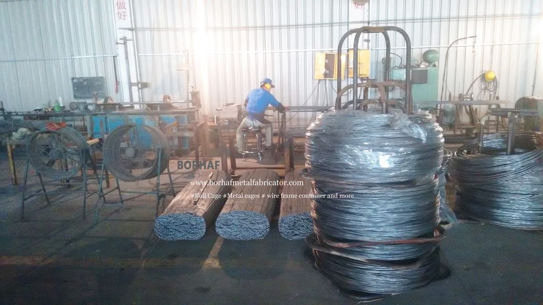 Nestable Roll Cage Container 3 Panel with Door Foldable Wire Mesh Cage for Warehouse and Logistic System
