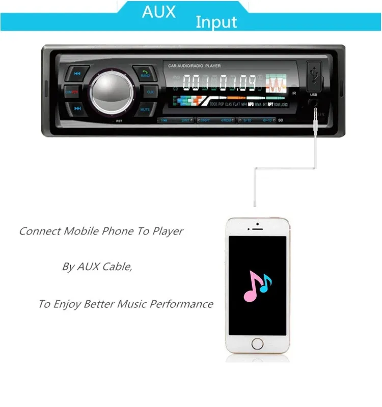 Car Accessories Car Audio Player with Am FM USB SD MP3