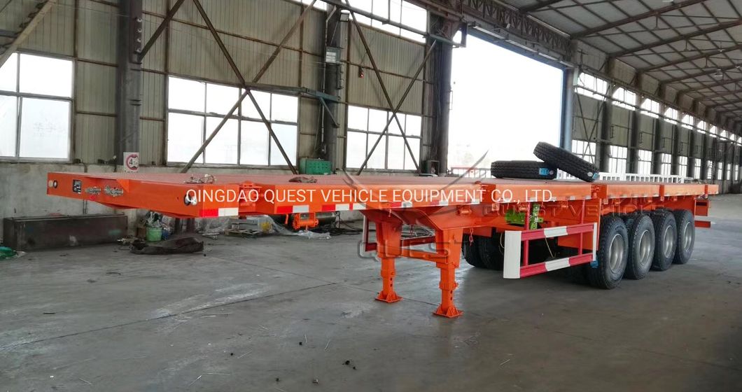 Detachable Side Walls 40 Foot Flatbed Semi Trailer with Container Lock