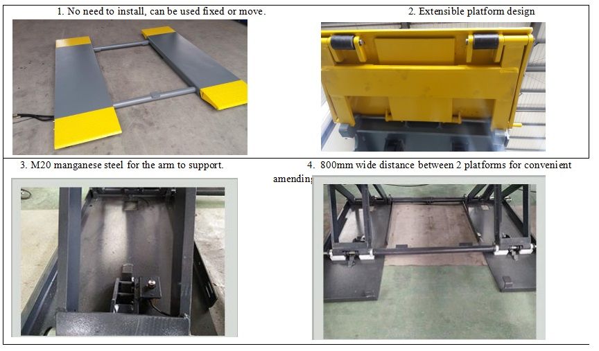 Ce Standard High Quality 2-Post Clear Floor Car Lift