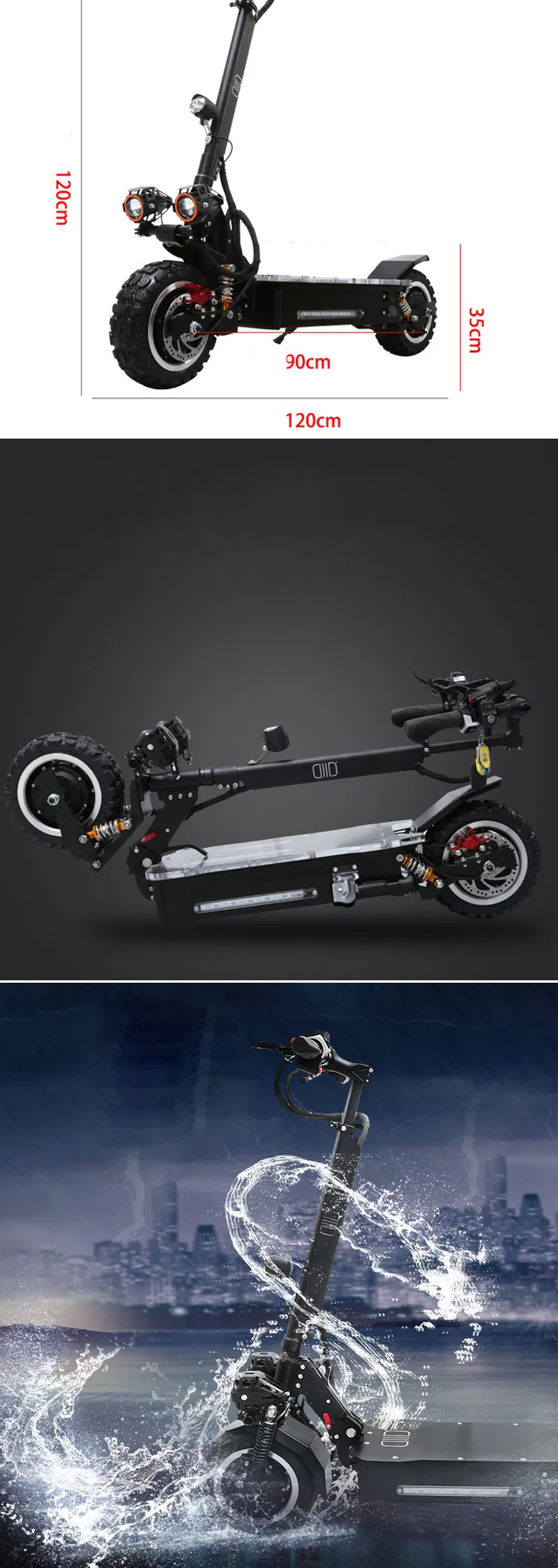 Fast Electric Scooter off Road Snow 11 Inch 5600W 60V Ucuz Elektrikli/Eletric/Elektrische Scooter Patineta Electrica/Electrico