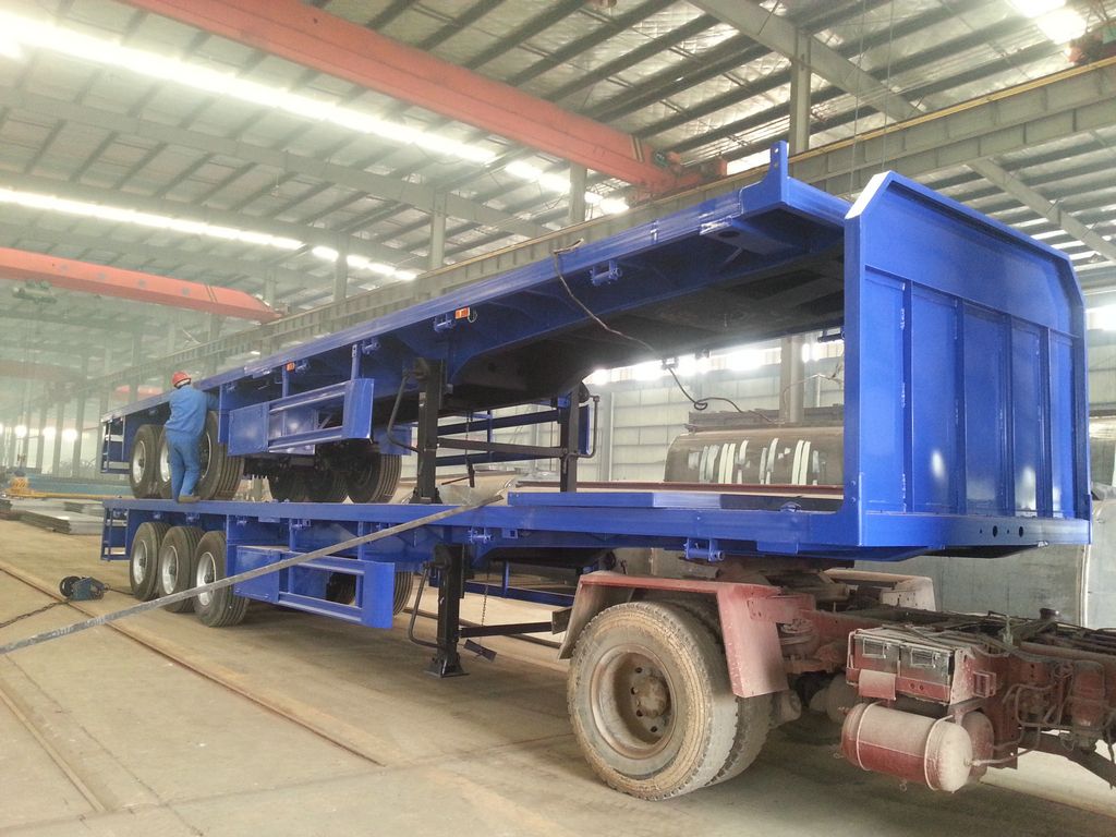 40FT Flatbed Container Semi Trailer (Flatbed Container Trailer With Front Board)