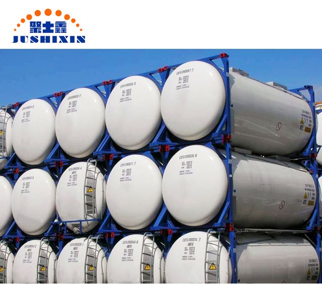 Un Portable 20FT Lox Lin Lar Transportation Liquid Chlorine Storage ISO Tank Container