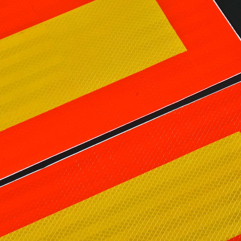 Red and Yellow Truck Rear Safety Sign Reflective Sticker