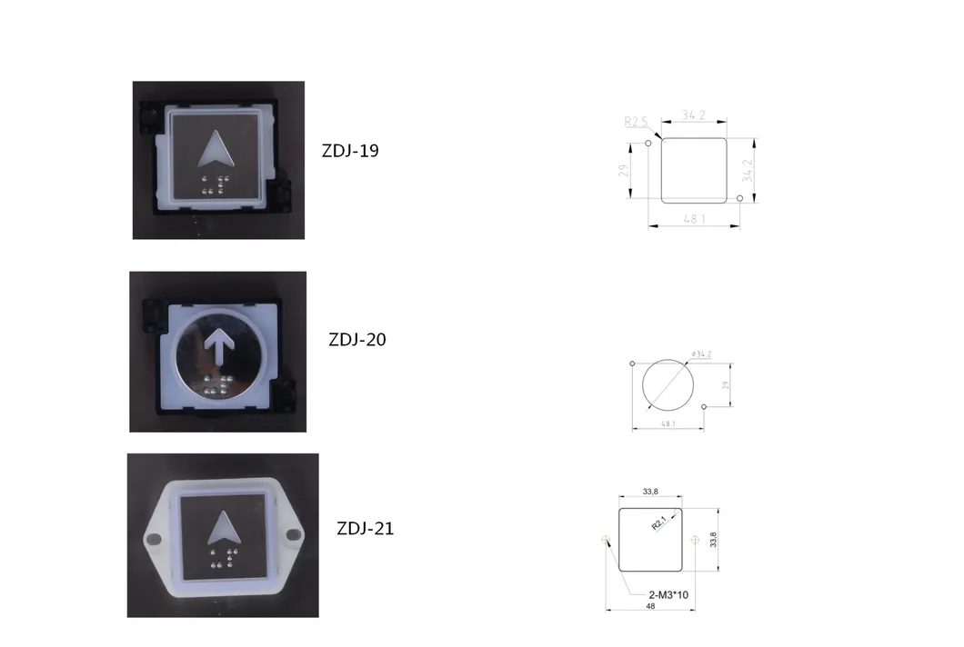 Elevator Home Lift Components Elevator Spare Parts Lift Elevator Touch Button for Hop Lop Cop