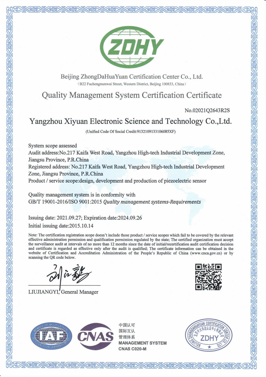 Low Price PE High Accuracy Structural Experiments Piezoelectric Acceleration Transducer Sensor (A11C100)