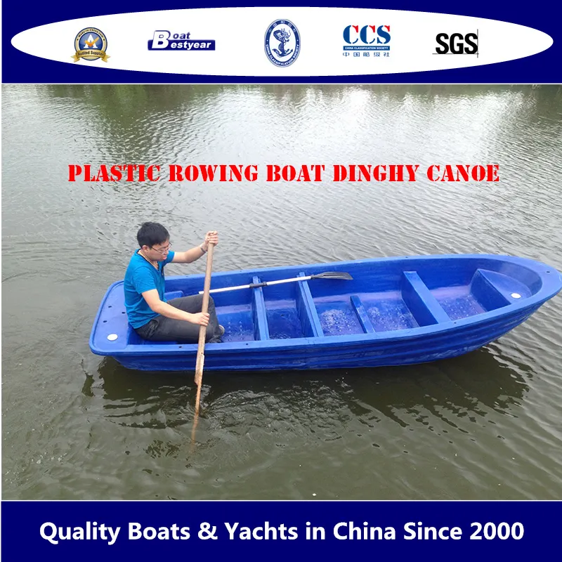 Bestyear 3.3m 4m Plastic Rowing Boat Dinghy Canoe