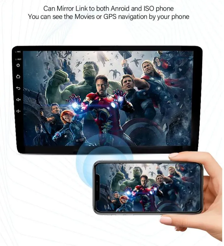 Universal 9inch 2+32GB FM Am GPS Aux DSP RDS Android Auto Carplay Stereo Multimedia 1 DIN Car Radio Player