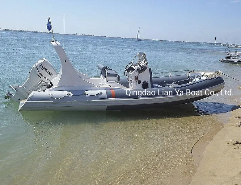 Liya 6.2m Inflatable Boat with Canopy Fiberglass Bottom Yachts
