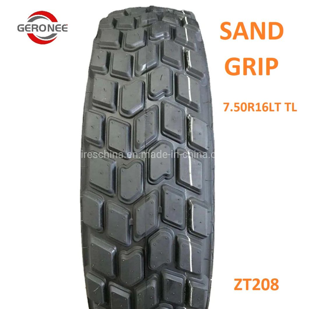 Longway/Comfast/Treadura Brand Sand Tyres 750r16 7.50r16lt 8pr Tubeless Tl Sand Grip Tyres for Light Truck