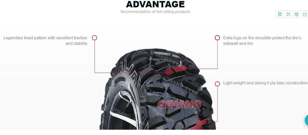 High Quality X-Trac Lawn &amp; Garden Tire Classic Knight Pattern Design 25*11-10