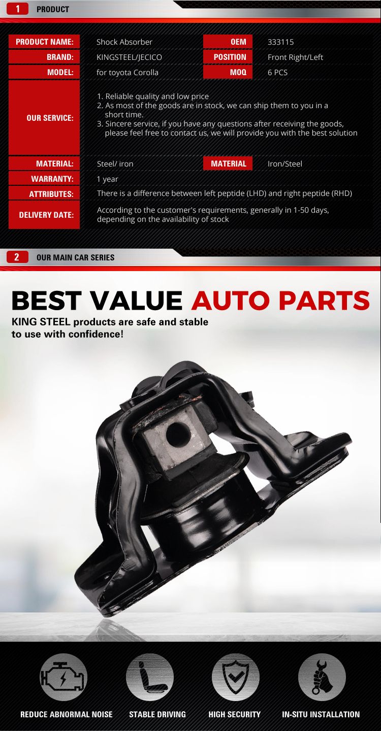 Kingsteel High Quality Guangzhou Best Auto Part Engine Mounting for Toyota Camry 2001-2011 OEM (12372-28020)