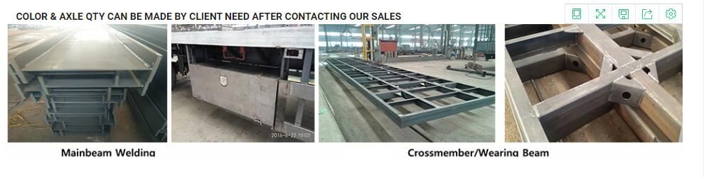 4 Axles 50/60/80/100 Tons Low Bed Lowbed Lowboy Loader Drop Deck Heavy Duty Dolly Semi Trailer with Side Wall