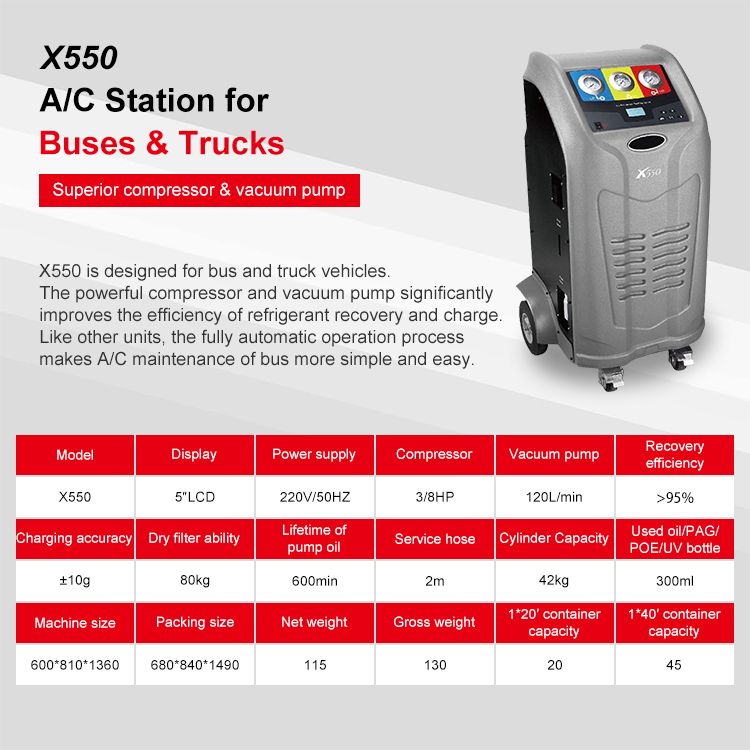 Air Condition Refrigerant Recovery and Recycling Recharging Machine for Car