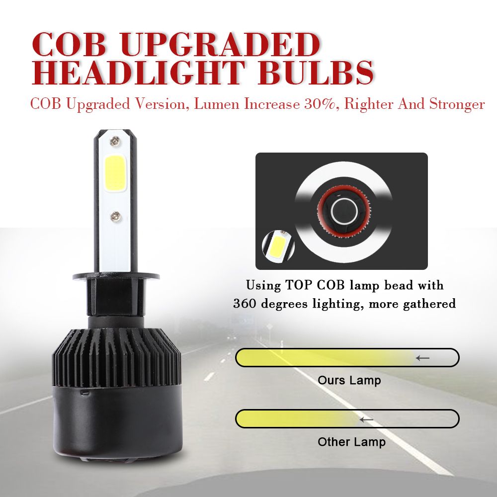 X7 High Power 4-Side H4 LED H7 H11 LED H1 Auto Car 36W 8000lm 6500K 9005 H3 9006 Automobile Headlight Bulb COB Lamp