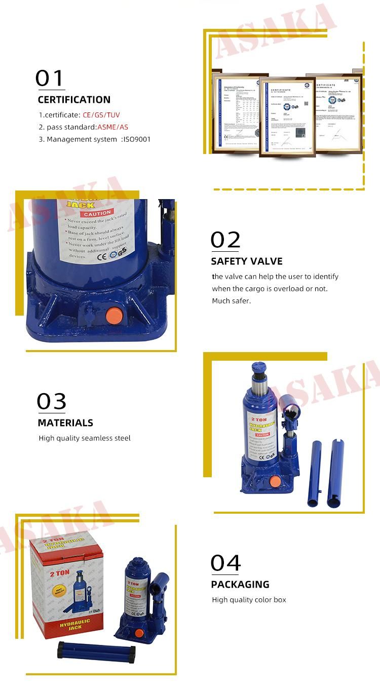 Portable Hand Tool 2 Ton Bottle Jack for Sale
