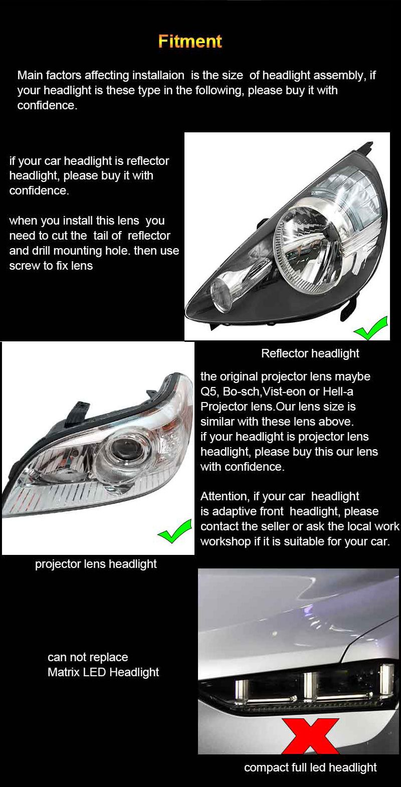 Sanvi Russia Ukraine Hot Sale 3 Inch A8 Bi LED Projector Lens Headlights 55W 5500K Super Bright High Low Beam Car Motorcycle Headlight High Quality Auto Bulbs