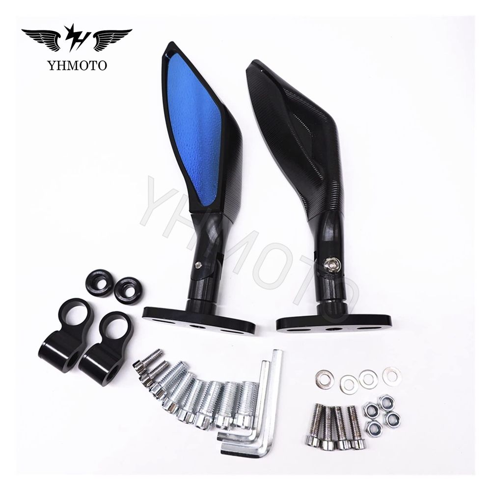 for YAMAHA Ducati Honda Suzuki Kawasaki Yhmoto Motorcycle CNC Adjustable Motorrad Spiegel Rearview Rear View Side Mirror