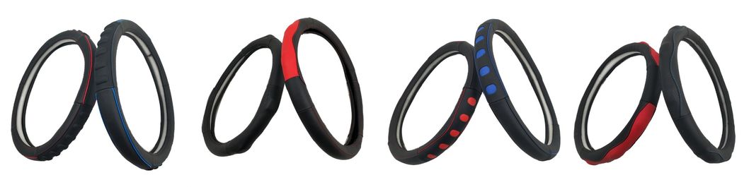 High Quality Factory Supply Non-Slip Diamond Styles Leather Car Steering Wheel Cover for Sale