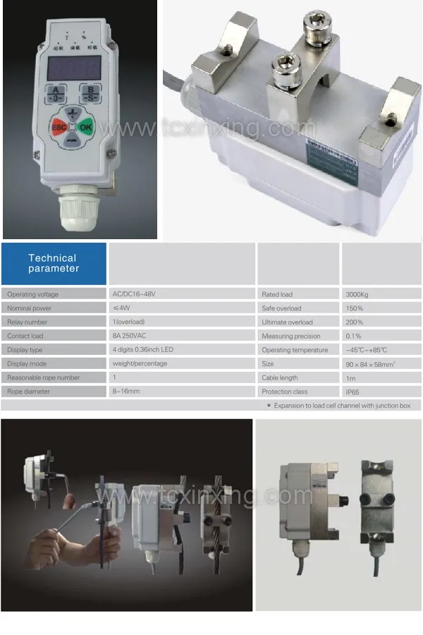 Elevator Rope Tension Weighing Device