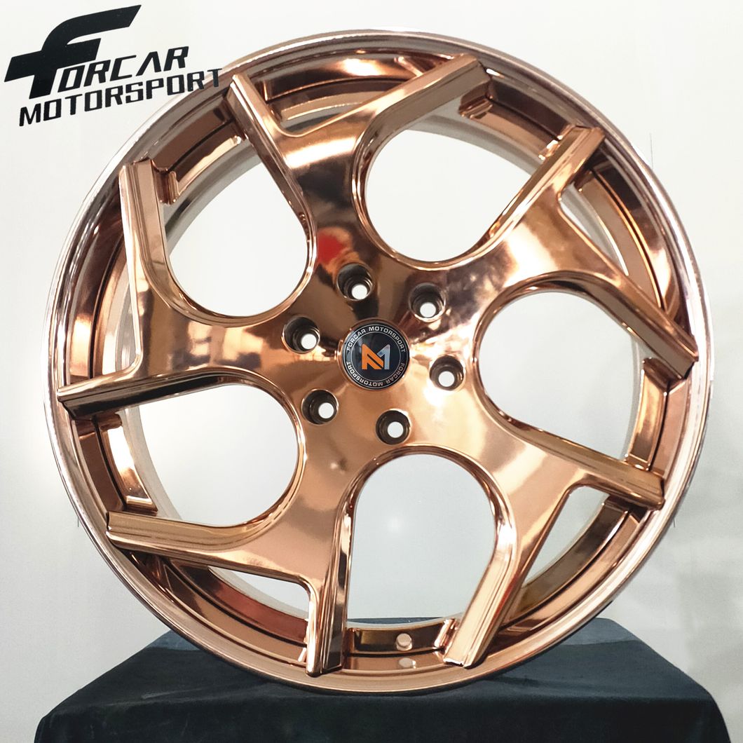 Aluminum T6061 Custom Chrome Rose Gold Color Forged Material Alloy Wheel
