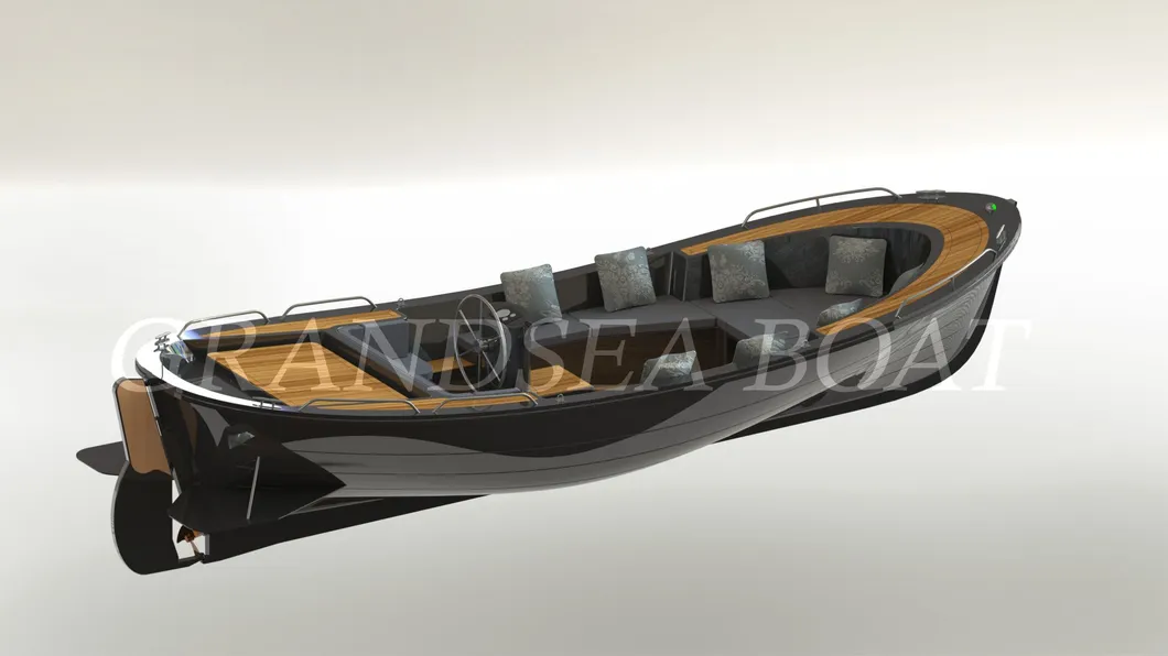Chinese 8.6m 28FT Fibreglass Sloop River Pleasure Boat for Sale