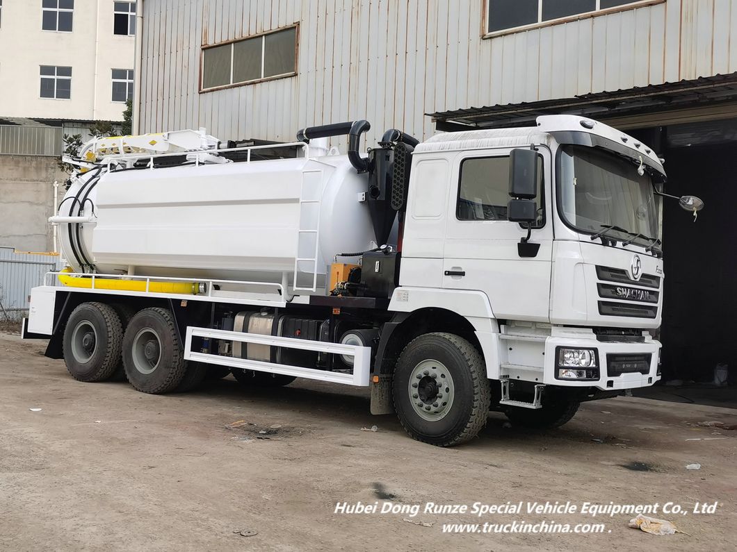 Shacman F3000 Hydro Excavators Combined Sewer Suction &amp; Jetting Unit (RHD 13500L Sewage+4000L Clean Water)