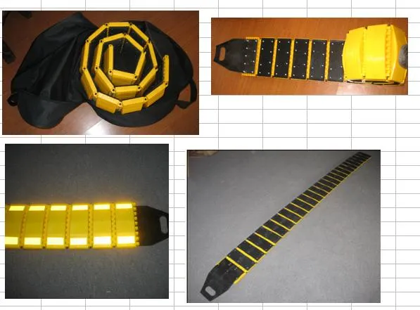 Portable Vehicle Traffic Speed Bump 9.8 FT Heavy Duty Reflective Plastic Humps