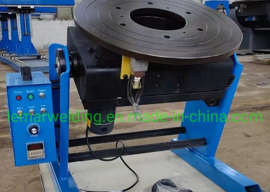 50kg Small Welding Positioner 90 Degree Tilting Turntable for Pipe Seam Welding