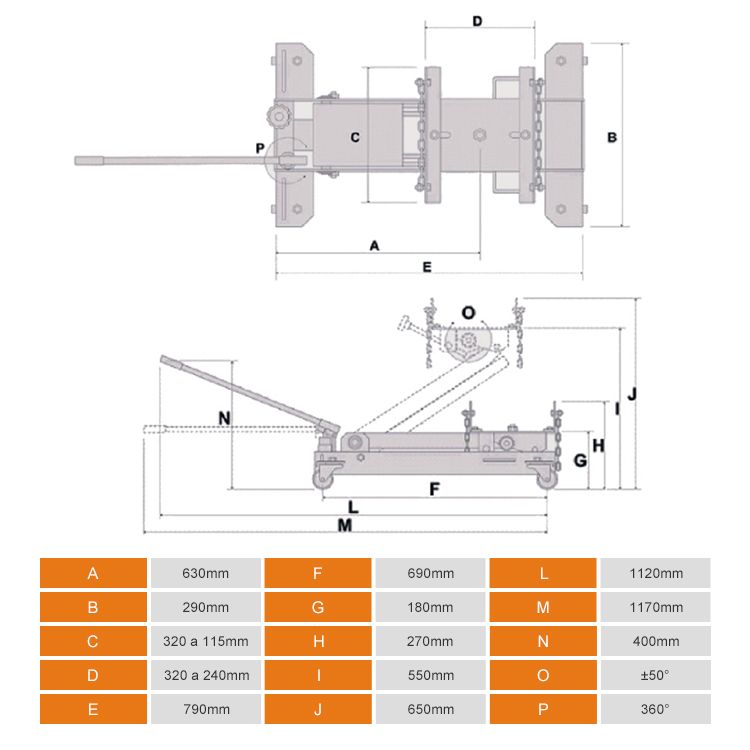 Workshop Garage Lift Hydraulic Lift Hoist Low Position Transmission Jack with 360 Degree Wheels/Crane/Car Jack/Hydraulic Jack/Jack/Floor Jack/Engine Stand