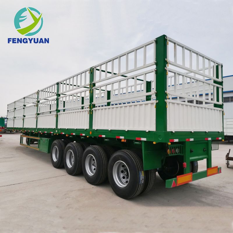 Fengyuan 4 Axles Fence Cargo Trailer for Hotsale