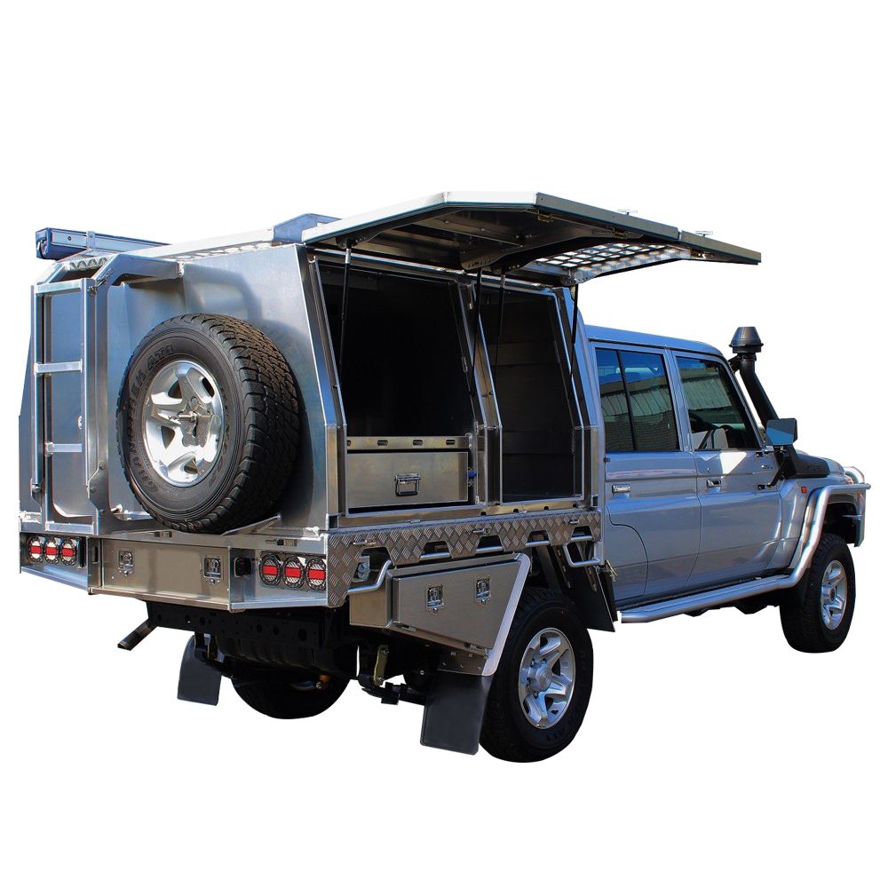 Aluminum Ute Tray 1680mm Headboard Black for Ute Track
