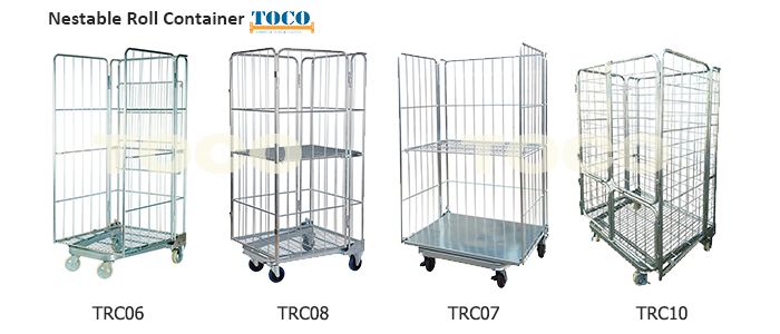 China Manufacturer Security Roll Container with Handle for Warehouse