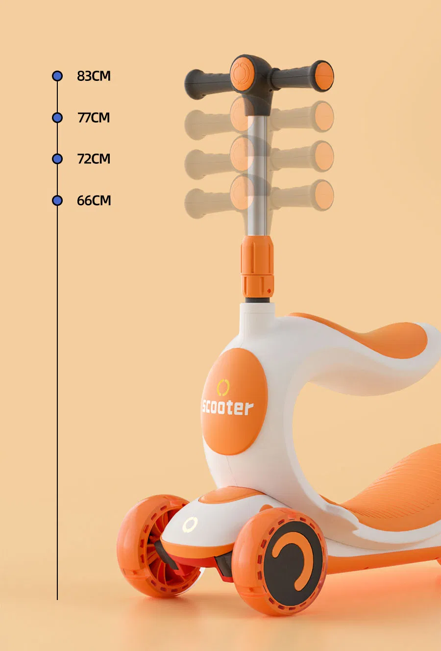 Buy High Quality Best Sale Cheap Children Kids Child Baby Outdoor 3 Three Wheels 2 in 1 Toys Kick Scooters Foot Scooters