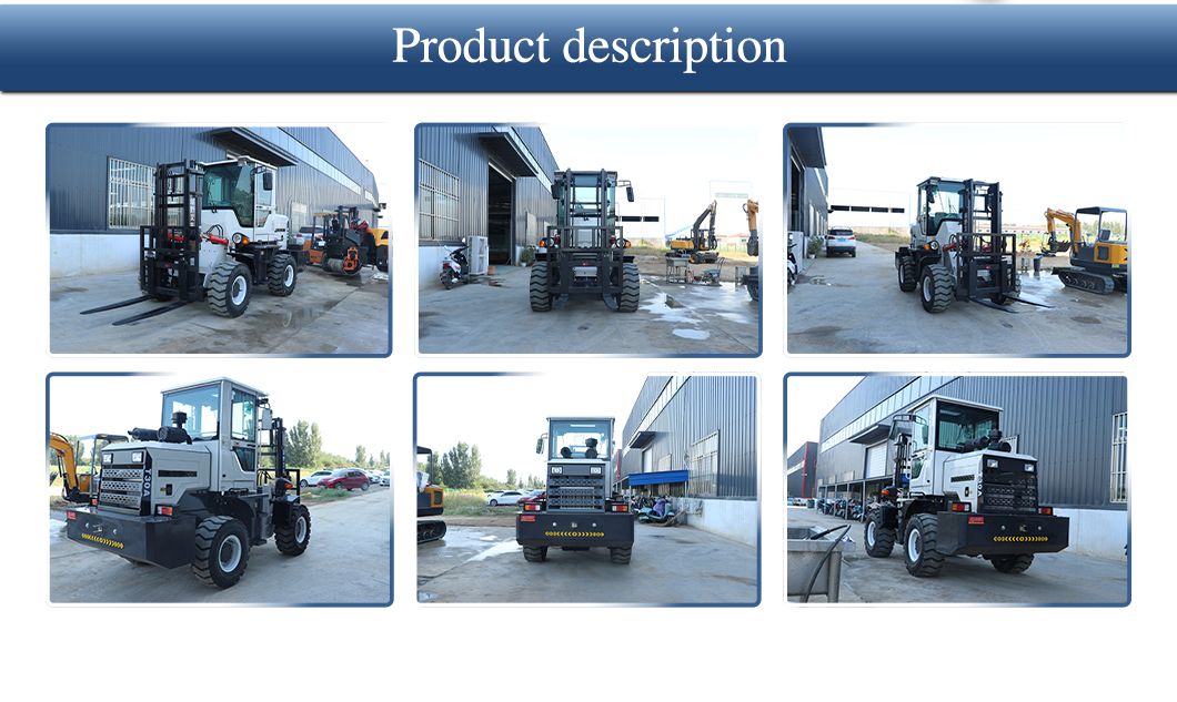 4WD Pallet Fork off Road Rough Terrain Forklift with Diesel Engine