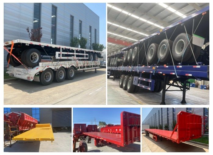 Vehicle Master 3 Axles 40FT Flatbed Container Truck Trailer