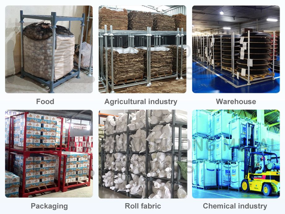 Space Saving Post Pallet for Warehouse Storage with Big Bag