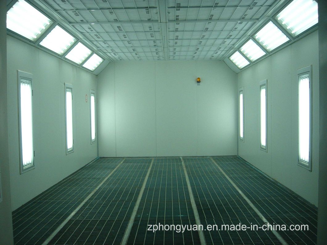 Hongyuan Direct Factory Manufacturer Professional Manufacturer Waterfall Spray Booth for Sale in South America with Gas Oil Burner Diesel Burner and Infrared EL