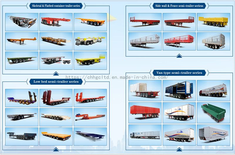 High Quality 3 Axles Chhgc Double-Stake Light Cargo Transportation Truck Semi Trailers