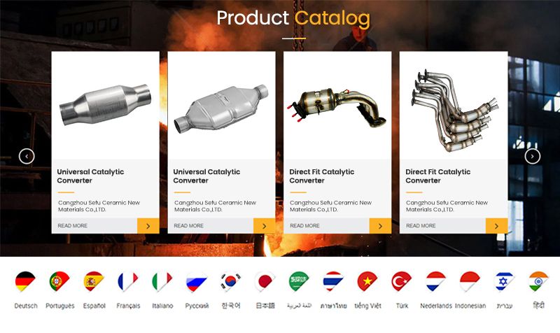 Sefu China Car Waste Gas Treatment Equipment Suppliers Catalyst Oxide Reduction Selective Catalytic Reduction Universal Three Way Catalyst Converter