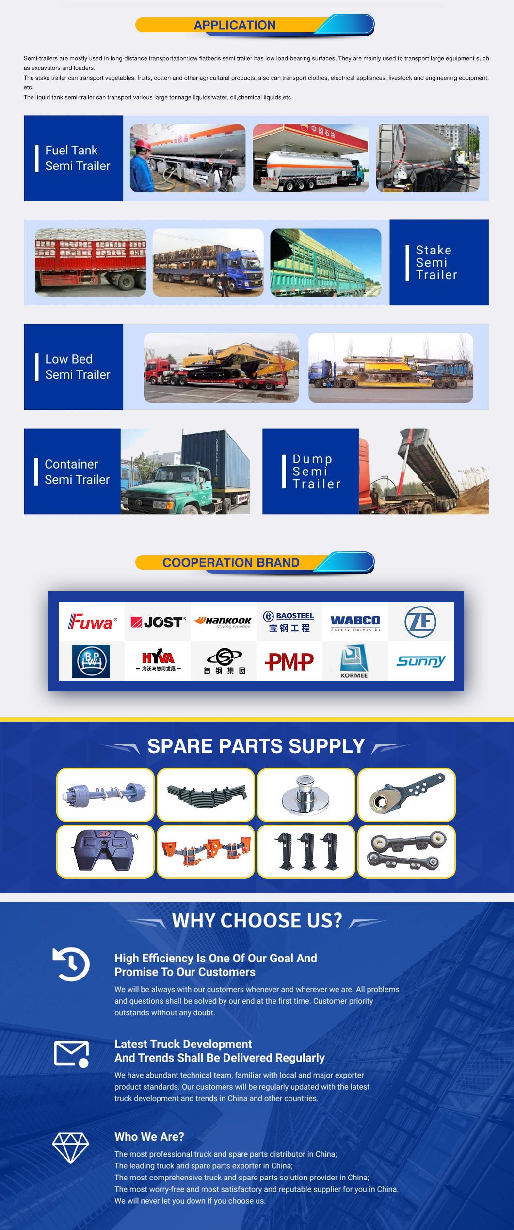Professional Manufacture Fengyuan Brand 3 Axle Lowbed Semi Trailer