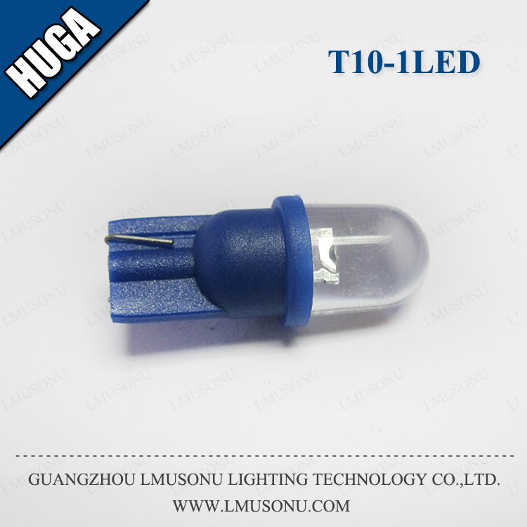 T10 1LED Round Car Wedge White/Red /Blue T10 LED Signal Bulb
