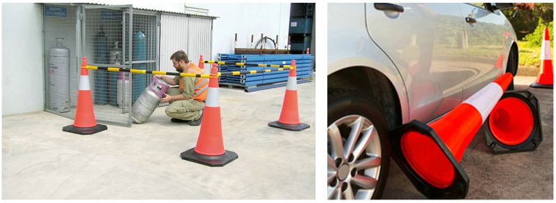 36&quot; PVC Traffic Control Safety Road Cone with Double Black Bases